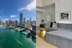 FavDubai presents Cozy 2BR apartment just a few steps to JBR Beach & Bla Bla Dubai with amazing Marina Yachts view, pool & gym & parking Housekeeping service upon request Enjoy The Best Part of Dubai